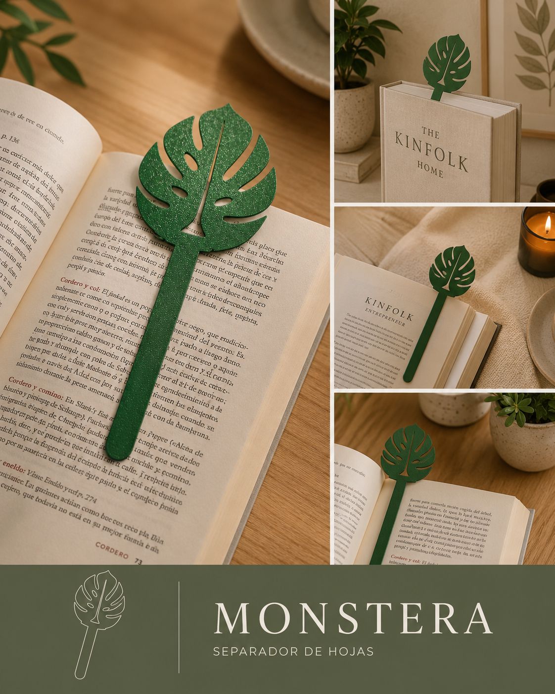 Separador de libros en una biblioteca